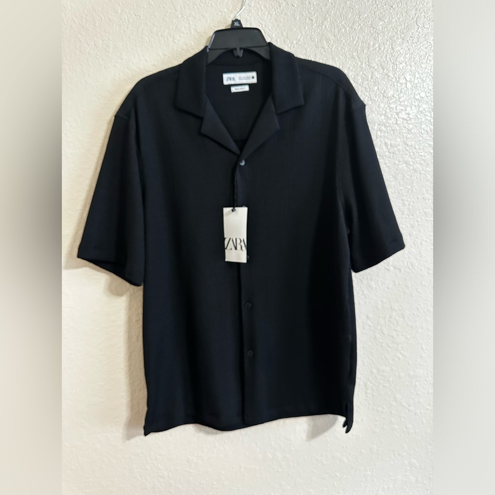 Zara textured button-down shirt
